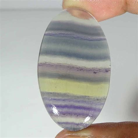 61 30Cts Natural Fluorite Oval Cabochon Loose Gemstone EBay