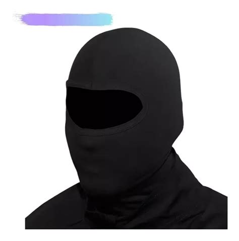 Touca Balaclava Ninja Proteção Térmica Uv50 Tecido Flexível Cor Preto