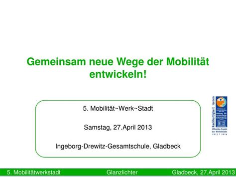 Ppt Gemeinsam Neue Wege Der Mobilit T Entwickeln Powerpoint