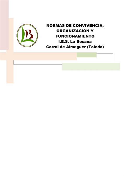 Pdf Normas De Convivencia OrganizaciÓn Y Funcionamiento Ies Labesanacentros