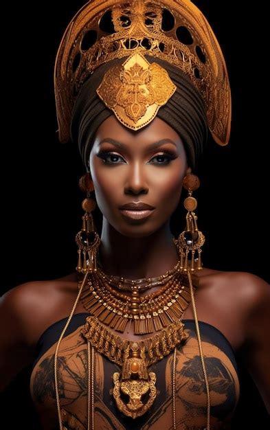 Premium Photo | Portrait beautiful african woman warrior queen