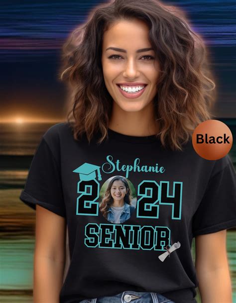 Custom Personalized Graduation Tee Graduation Shirts Photo Shirt Proud Mom Of A 2024 T