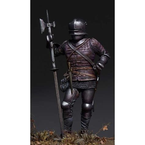 Figurine de guerrier du XVeme siècle résine 75mm Maquettes et Figurines