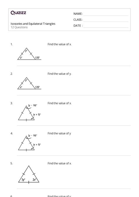 50 Congruency In Isosceles And Equilateral Triangles Worksheets For 12th Class On Quizizz