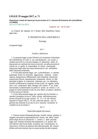 Disposizioni A Tutela Dei Minori Per La Prevenzione Ed Il Contrasto Del