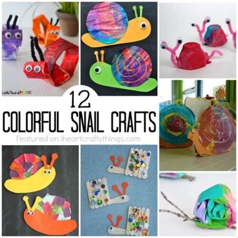 12 Colorful Snail Crafts For Kids I Heart Crafty Things