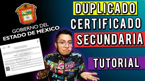 Cómo sacar duplicado de certificado de secundaria Estado de México