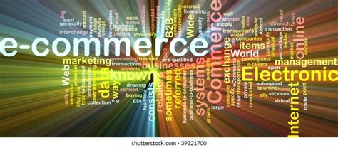 Word Cloud Concept Illustration Ecommerce Electronic Stock Illustration