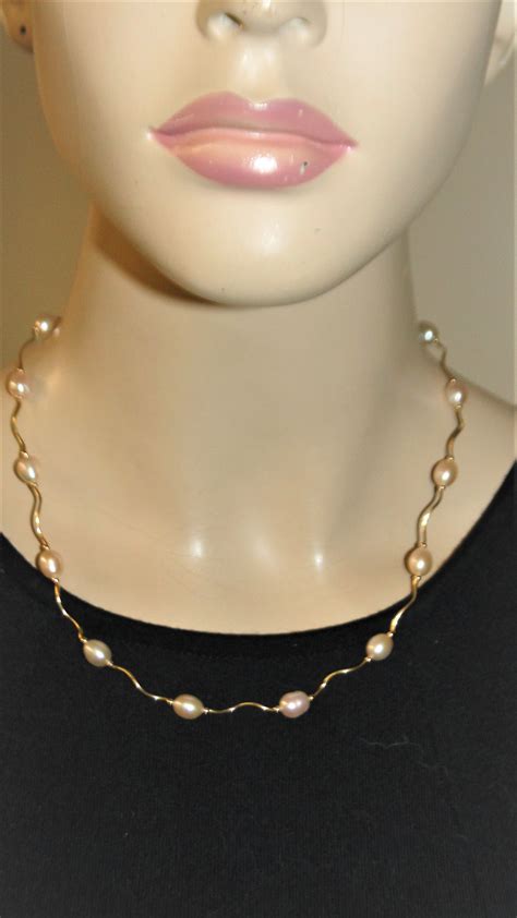 Pearl Necklace 14 Kt Gold Cultured Pearl Necklace Property Room