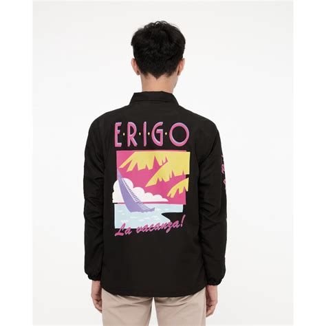 Jual Erigo Coach Jacket Vacanza Black Shopee Indonesia