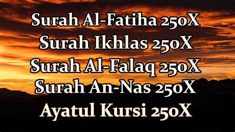 Surah Fatiha Ikhlas Falak Nas Ayatul Kursi For X With English