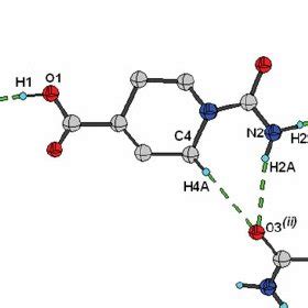 A Portion Of The Crystal Packing Shows All Hydrogen Bonds Formed Oh