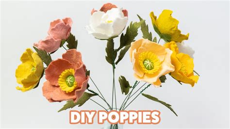 How To Make A Poppy Felt Flower Diy Poppy Felt Flower Tutorial Youtube