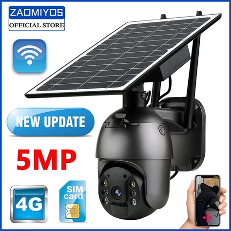 Cam Ra De Surveillance Ext Rieure Solaire Ptz Ip Wifi Hd Mp Mp G