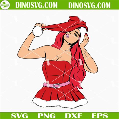 Christmas Karol G Red Hair Svg Santa La Bichota Svg Karol G Svg