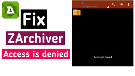 How To Fix Access Is Denied Zarchiver Zarchiver Access Is Denied