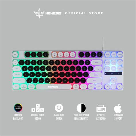 Promo Keyboard Gaming Membrane TKL NYK Nemesis FURION K 04 Putih