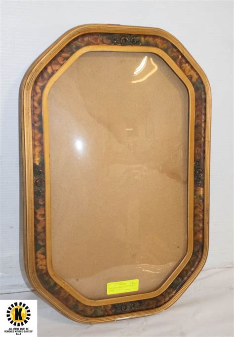 Antique Bubble Glass Picture Frame 23 X 15