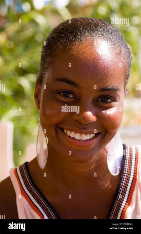 Portrait Of Young Woman From Haiti Stock Photo - Alamy