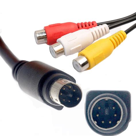 S Video 8 9 10 Pin Mini Din A 3 Rca 6 Divisor De Cable Rca Av Para