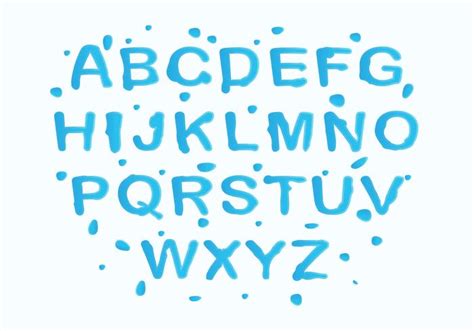 Free Water Font Vector - Download Free Vector Art, Stock Graphics & Images