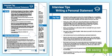 Free Writing A Personal Statement For Trainee Teachers And Ects