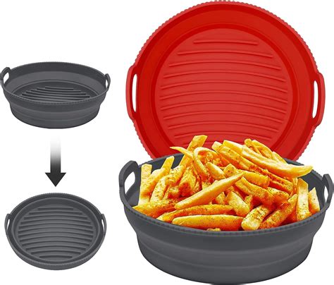 Amazon Joymicre Silicone Air Fryer Liners 8 5Inch Collapsible For