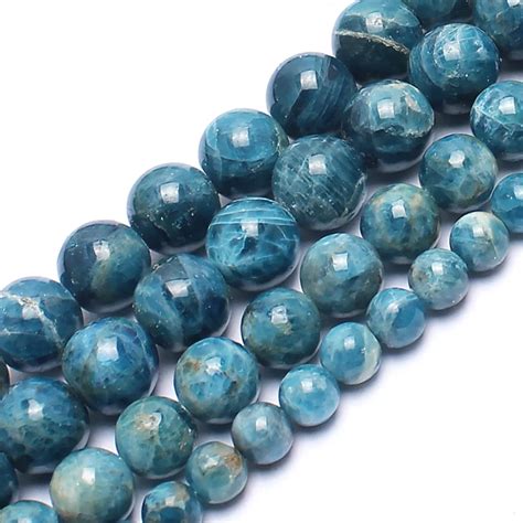 Natural Stone Beads Genuine Ocean Apatite Stone Beads For Jewelry