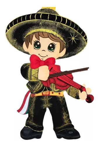 Adorno Foamy Grande Niño Mariachi Para Fiestas Mexicanas en venta en