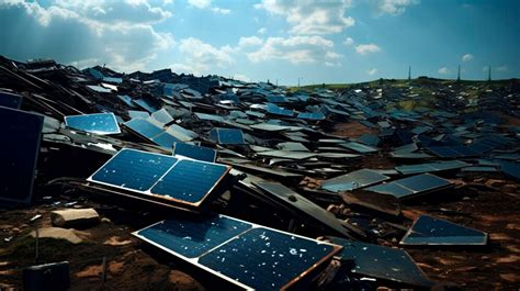 Premium Ai Image A Dumping Ground For Solar Panels Concept Of Green