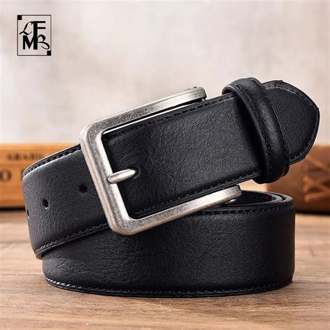 Lfmb Men Belt Men S Leather Belt Men S Belts Pin Buckle High Quality