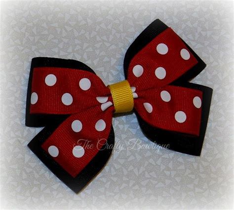 Minnie Mouse Bow Mickey Mouse Bow Large Boutique Bow Large Pigtails