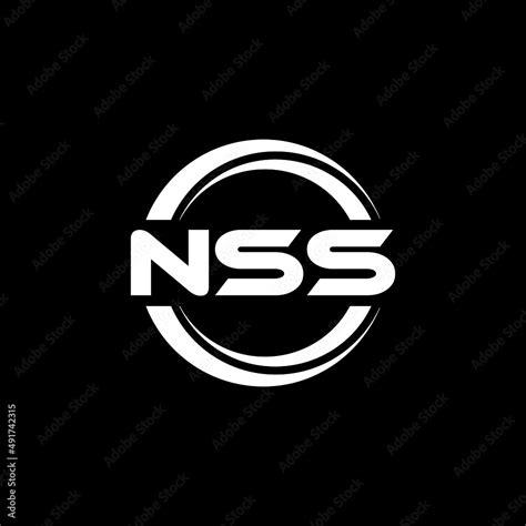 NSS letter logo design with black background in illustrator, vector ...