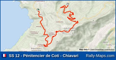 Ss P Nitencier De Coti Chiavari Stage Map Tour De Corse