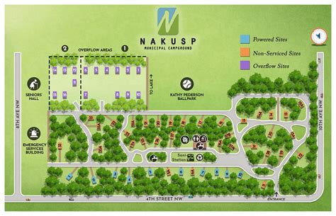 Campground Map Nakusp Municipal Cam