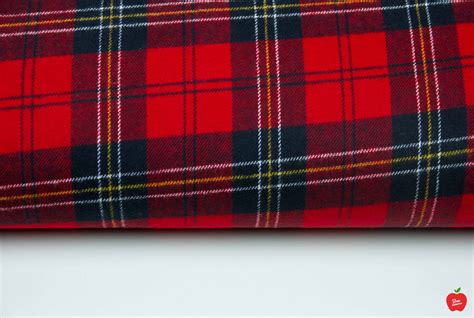 Red Tahoe Flannel Plaid Flannel Fabric Fabric Red Flannel