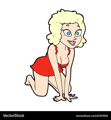 Comic Cartoon Funny Sexy Woman Royalty Free Vector Image