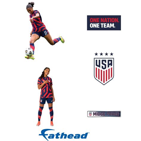 Sheet Of 5 Midge Purce Player Minis Officially Licensed Uswnt Remov