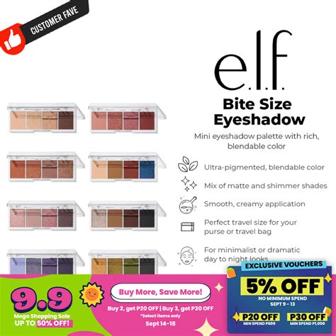 Elf Bite Size Eyeshadow Palette Creamy Blendable Ultra Pigmented