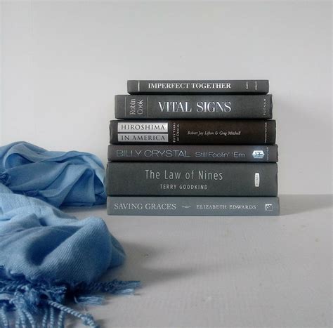 Gray Grey Books Grey Books With White Titles Grey Books With Etsy