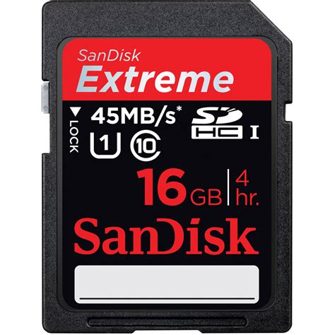 Sandisk 16gb Extreme Uhs I Sdhc Memory Card Sdsdrx3 016g A21 Bandh