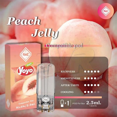 POD HEAD VMC Compatible Pod Jelly Yoyo Peach 2 5ml แท หวพอต