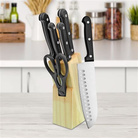 Lexi Home 7 Piece Knife Block Set Wayfair