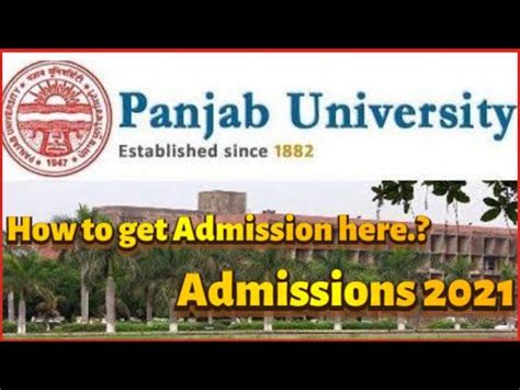 Admission To Punjab University Chandigarh How To Get