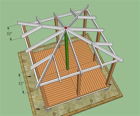 Square Gazebo Plans Blueprints For Four Sided Summerhouse Artofit