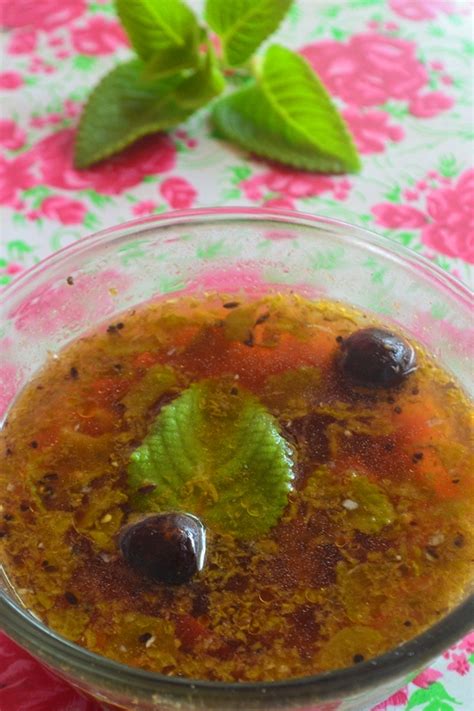 Karpooravalli Leaves Rasam Recipe