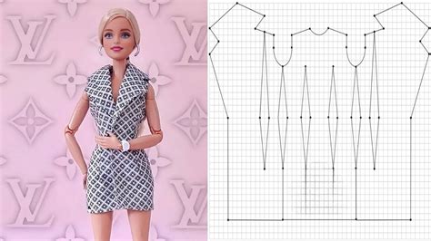 Vestido tipo blazer para Barbie patrones en la descripción YouTube