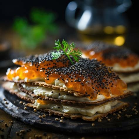 Blinis au Saumon Fume Panqueques de trigo sarraceno con salmón ahumado