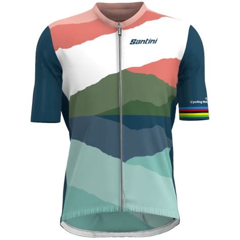 Santini Maglia A Maniche Corte Uomo UCI Glasgow 2023 Cloudscape