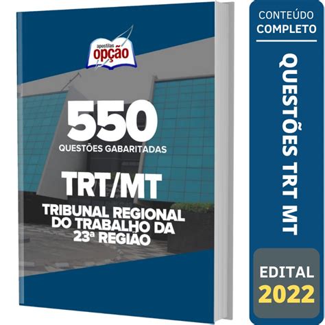 Caderno de Testes TRT MT Questões Gabaritadas Shopee Brasil